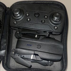 Sleek Black VR Drone with Controller